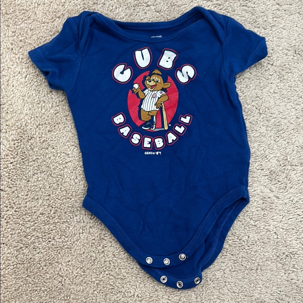 Gerber Blue Bodysuit with Sports Logo